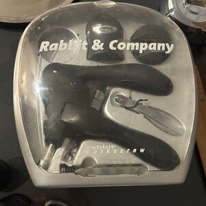 Rabbit & Company Black Corkscrew Set